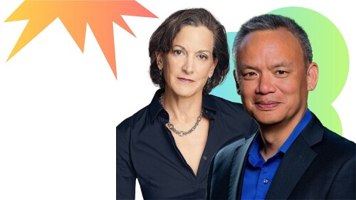 Side by Side photos of Anne Applebaum and Edward Wong