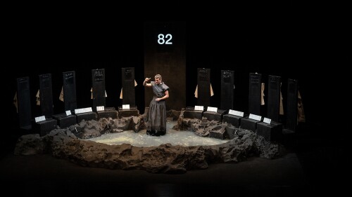 Main actor playing the show and selecting people from the audience