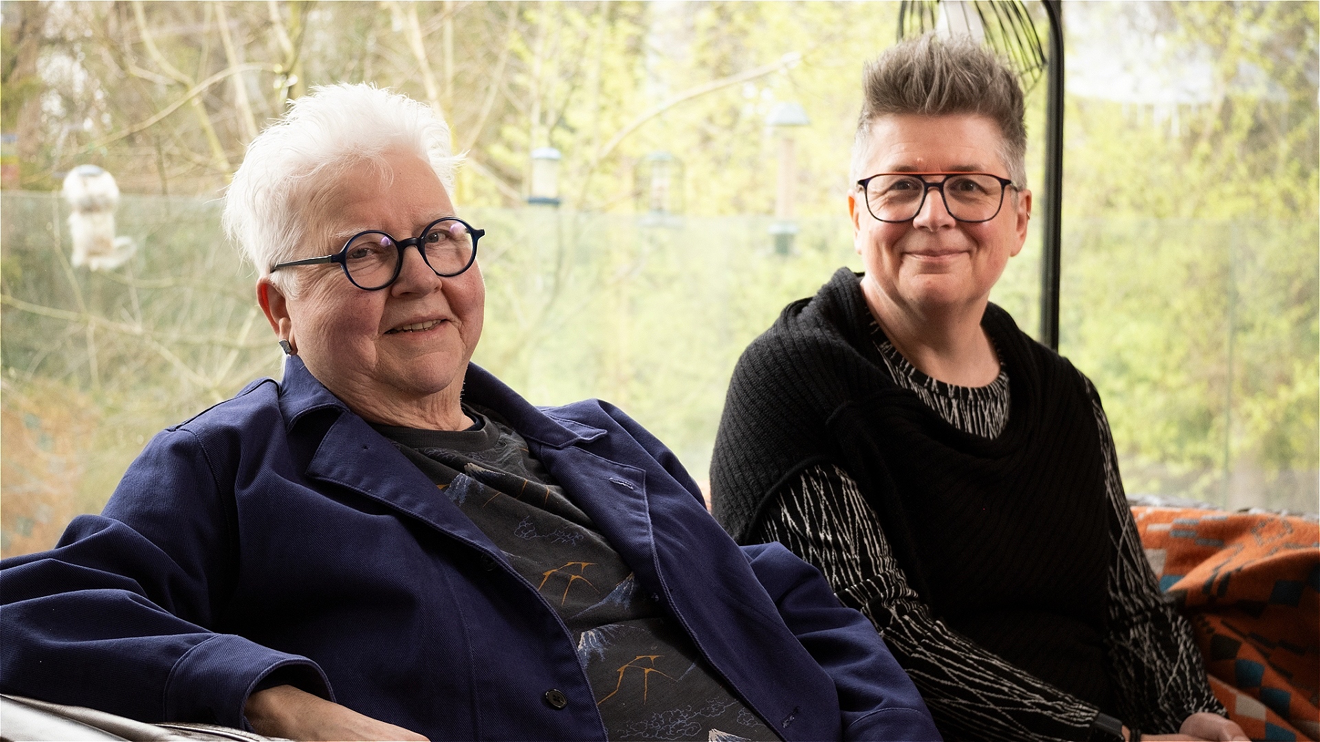 Photo of authors Val McDermid and Jo Sharp